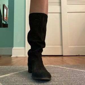 Free People Suede Laser Cut Slouch Boot